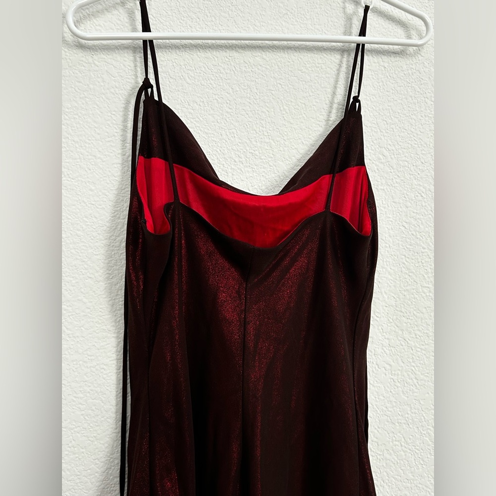 Jonathan Martin Red Dress Slip On Strappy Y2K Gothic Vampire - Picture 7 of 16